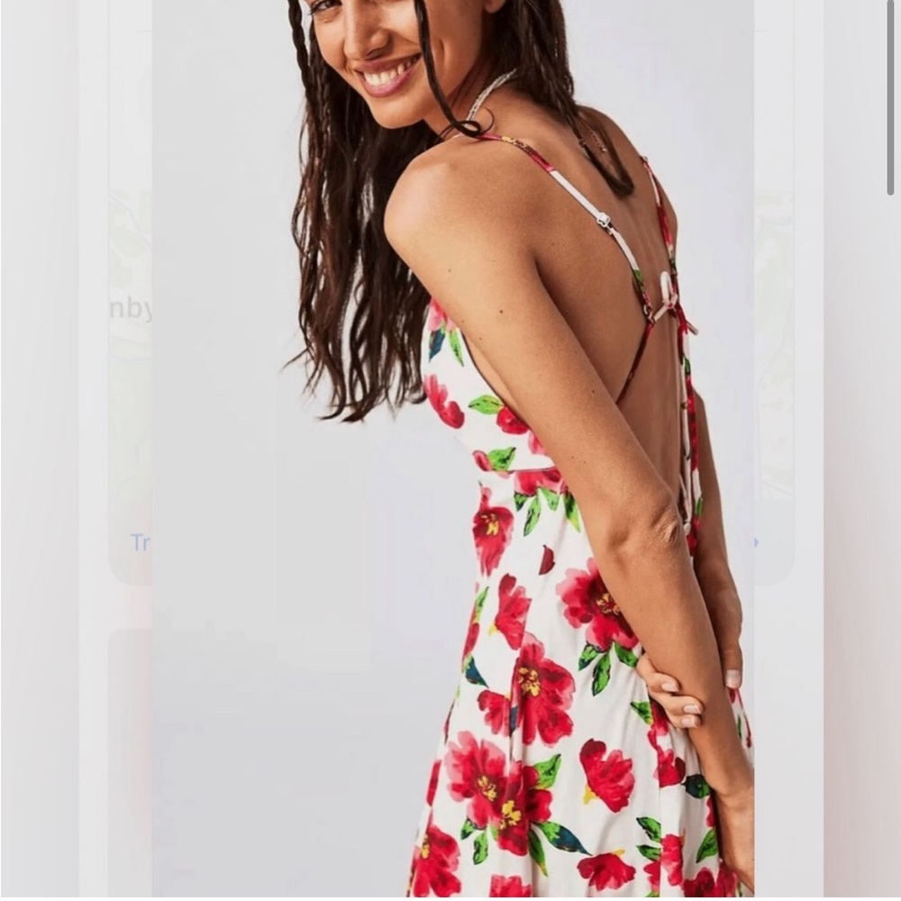 Ultra-Femine Floral Free People Strappy Maxi Dress